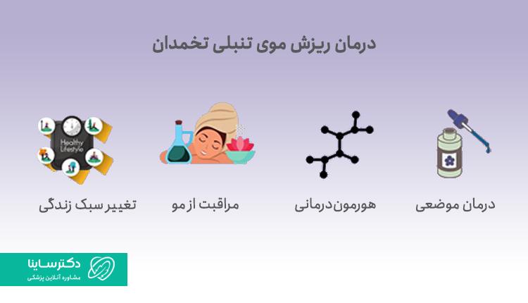 درمان ریزش موی تنبلی تخمدان