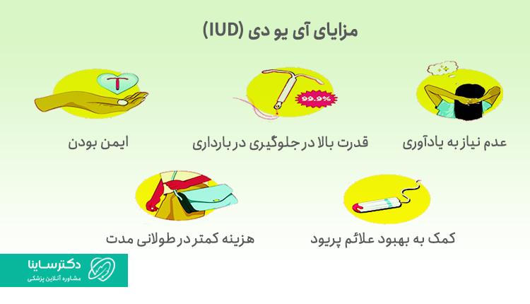 مزایای آی یو دی