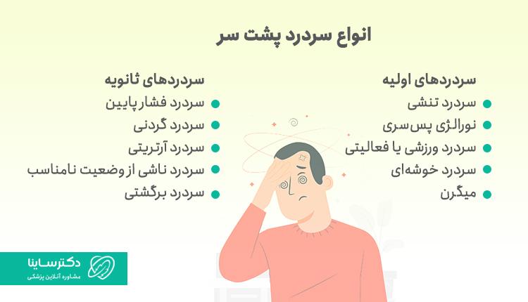 انواع سردرد پشت سر