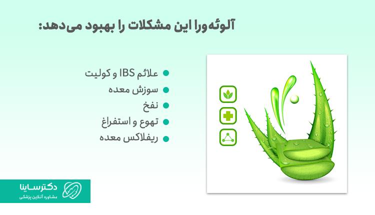 آلوئه ورا برای درمان معده درد موثر است.