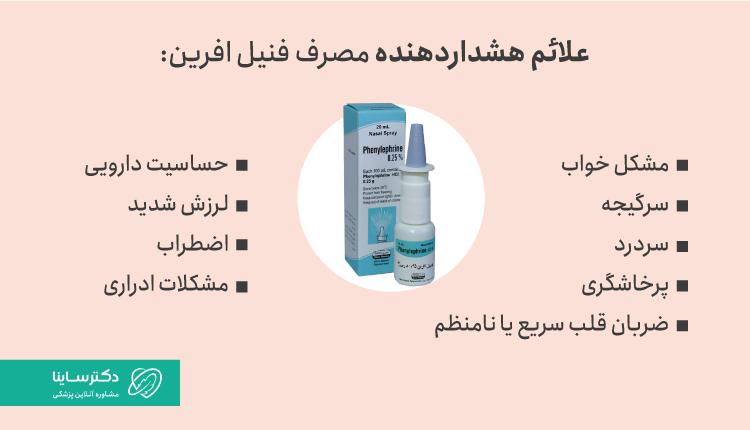 عوارض و علائم هشداردهنده فنیل افرین