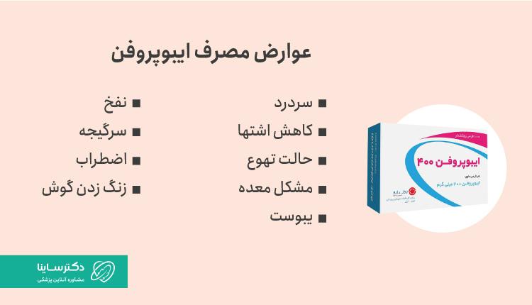 عوارض مصرف ایبوپروفن