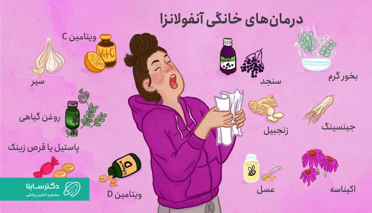 انواع روشهای درمان خانگی آنفولانزا
