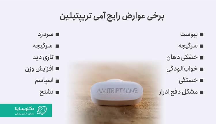 برخی عوارض رایج و متداول آمی تریپتیلین