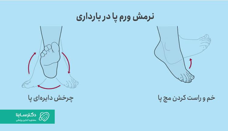 نرمش ورم پا در بارداری
